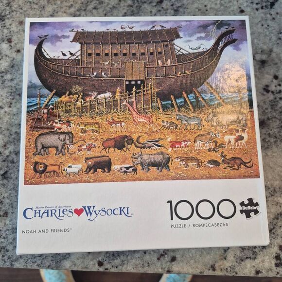 Buffalo Games Charles Wysocki Noah & Friends 1000 pc Jigsaw Puzzle - Picture 3 of 10
